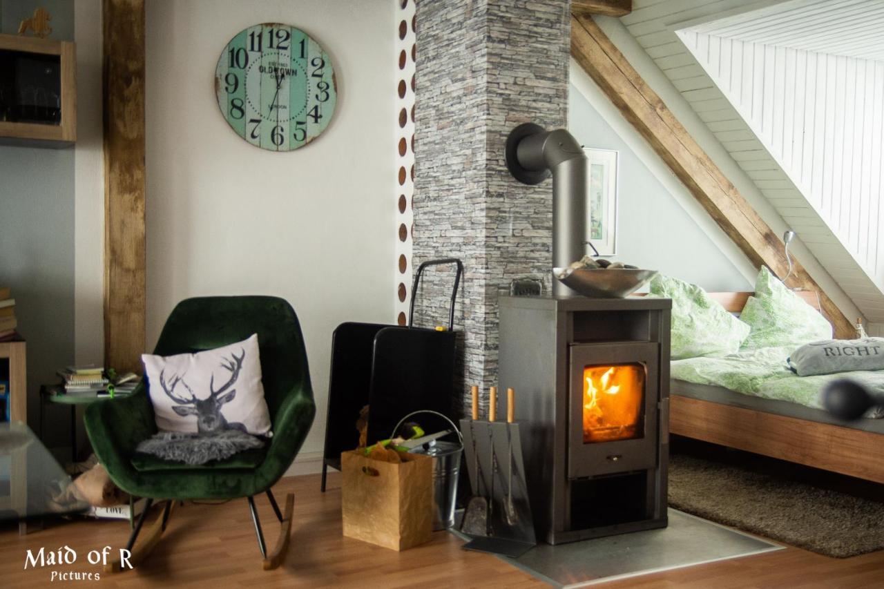 Hof Vierzehnender Im Hohen Venn - 70Qm Fachwerk-Studio - Grosses Wohn-Schlafzimmer Mit Dachterrasse Und Kaminofen - Separate Kueche - Perfekt Fuer Paare - Monschau - Eifel - Hunde Willkommen - Islandpferde ภายนอก รูปภาพ