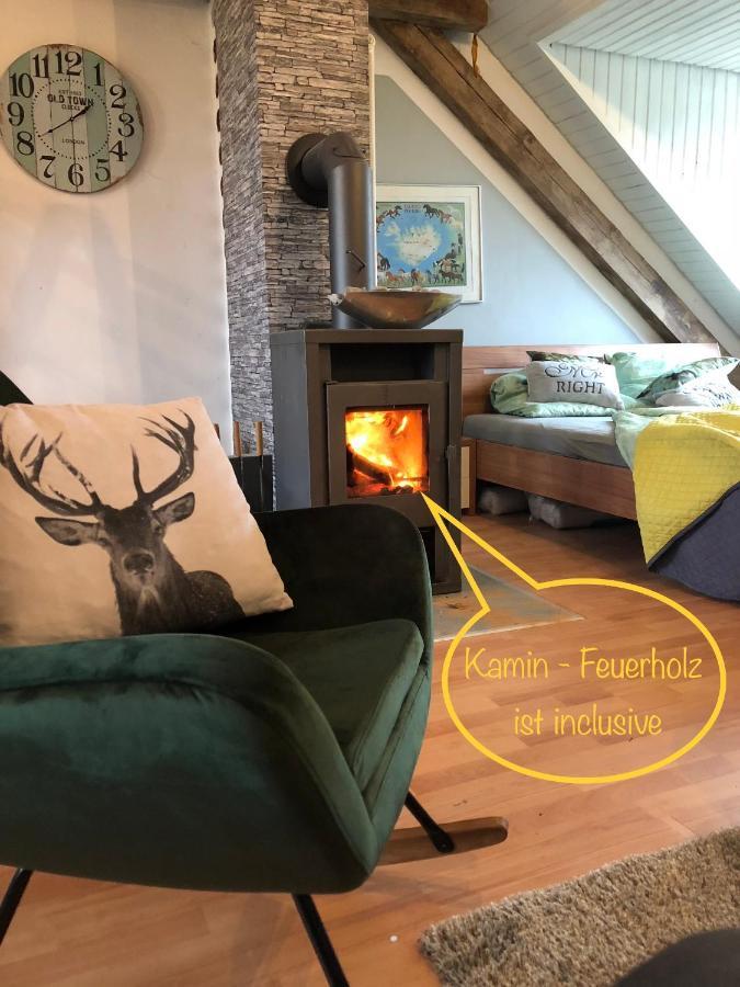 Hof Vierzehnender Im Hohen Venn - 70Qm Fachwerk-Studio - Grosses Wohn-Schlafzimmer Mit Dachterrasse Und Kaminofen - Separate Kueche - Perfekt Fuer Paare - Monschau - Eifel - Hunde Willkommen - Islandpferde ภายนอก รูปภาพ