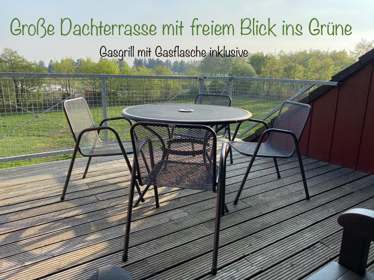 Hof Vierzehnender Im Hohen Venn - 70Qm Fachwerk-Studio - Grosses Wohn-Schlafzimmer Mit Dachterrasse Und Kaminofen - Separate Kueche - Perfekt Fuer Paare - Monschau - Eifel - Hunde Willkommen - Islandpferde ภายนอก รูปภาพ