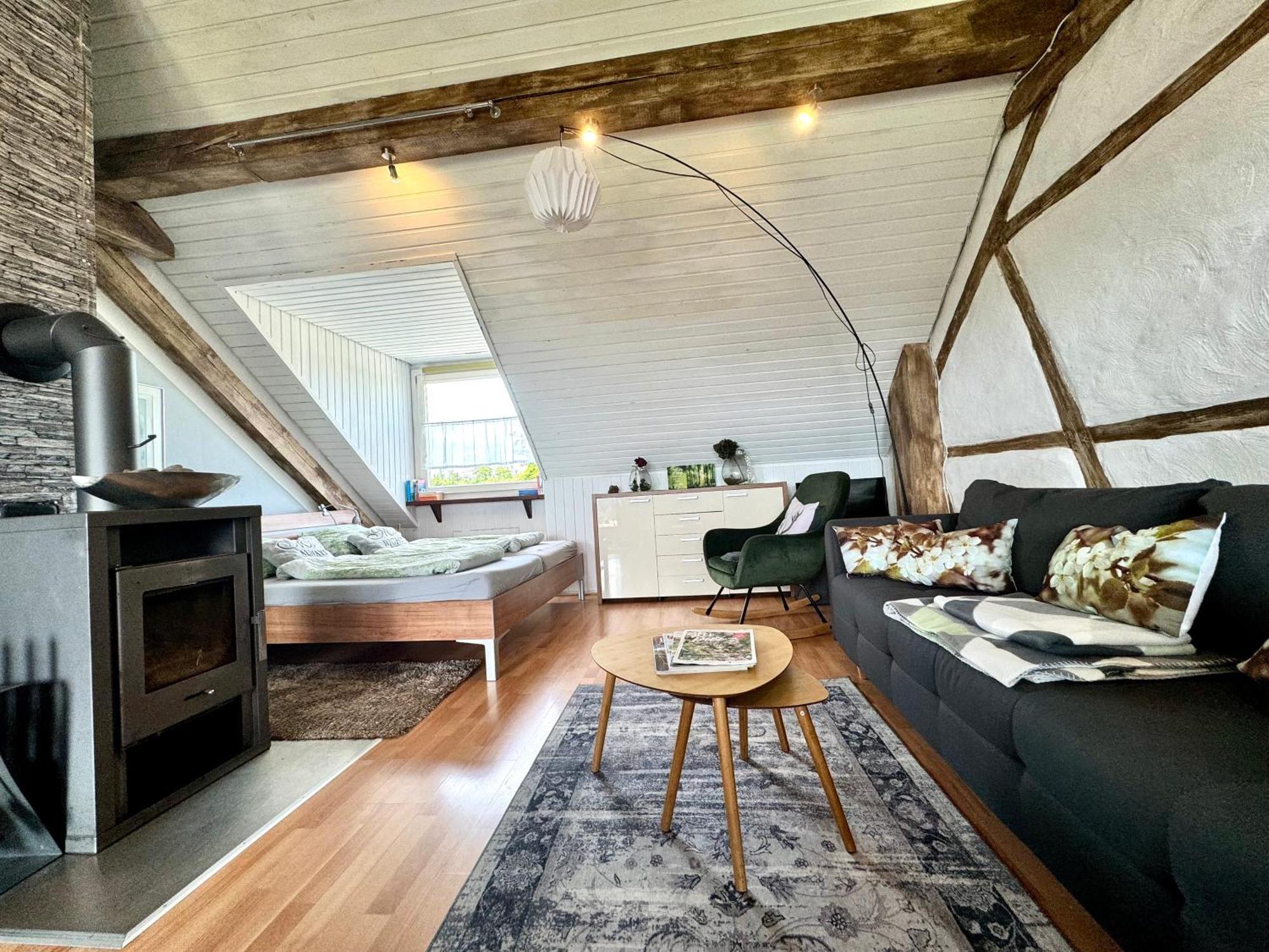 Hof Vierzehnender Im Hohen Venn - 70Qm Fachwerk-Studio - Grosses Wohn-Schlafzimmer Mit Dachterrasse Und Kaminofen - Separate Kueche - Perfekt Fuer Paare - Monschau - Eifel - Hunde Willkommen - Islandpferde ภายนอก รูปภาพ